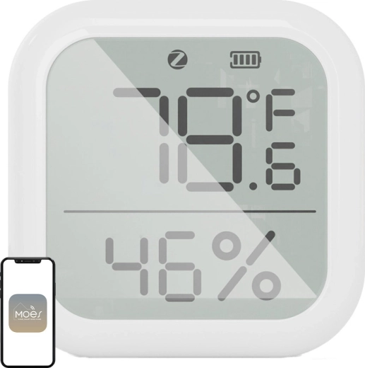 Sensore di temperatura e umidità ZigBee MOES con display LCD