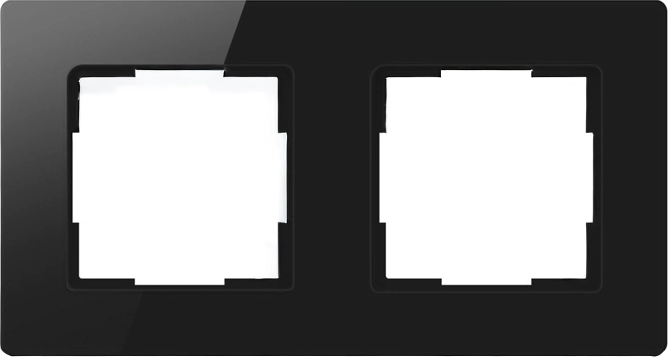 Avatto frame for 2 modules TS20, black