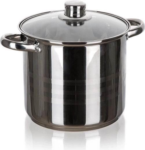 Stainless steel pot with glass lid 20 cm, 5.6 l LIVING