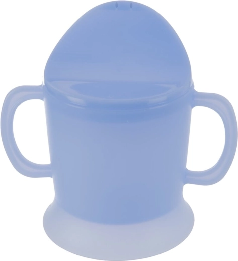Kinderplastic beker met drinktuit 0,23 l blauw