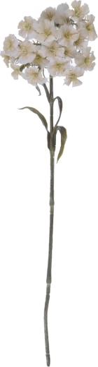 Kunstig nellikeblomst, hvid, 55 cm