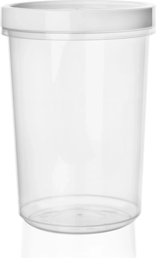 Plastic food container with seal and screw lid 1 l