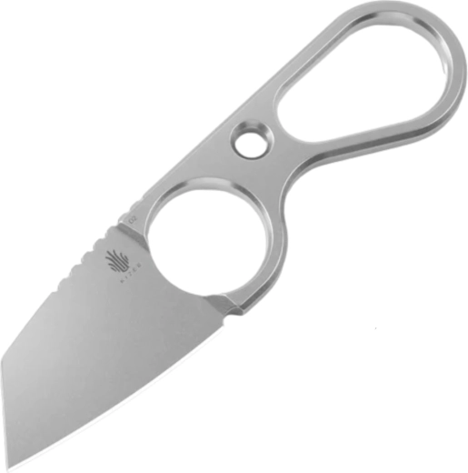 Kizer Bowtie D2 steel stonewashed neck knife with Kydex sheath