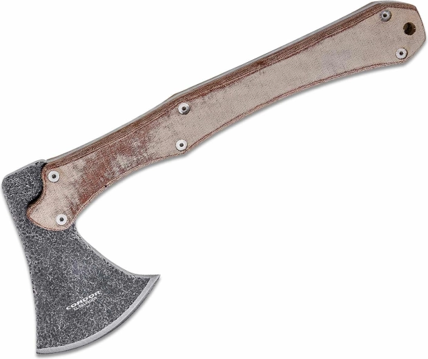 Condor Mountain P.A.S.S. Axe 830 g, brown Micarta, leather sheath
