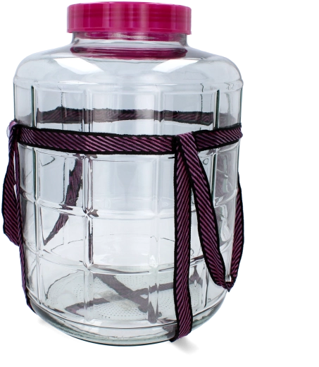 Multifunctional glass demijohn 26 L for wine and fermentation