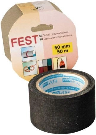 Textile carpet tape 50 mm × 50 m, gray