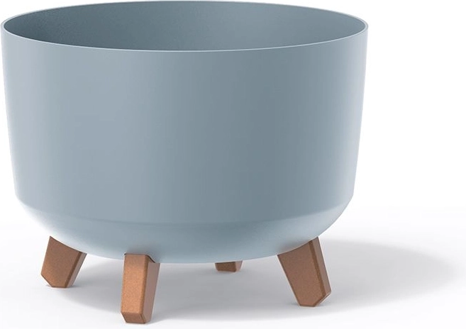 Pot de fleurs Gracia 33,9 cm gris clair effet béton