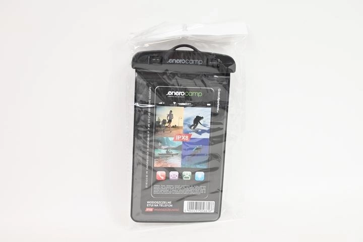 Waterproof phone pouch with clear window and neck lanyard
