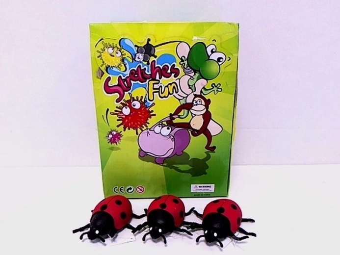 Figurina di coccinella con ripieno a palline 9 cm