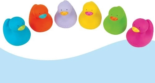 Giocattolo da bagno - set di paperelle (6 pz).