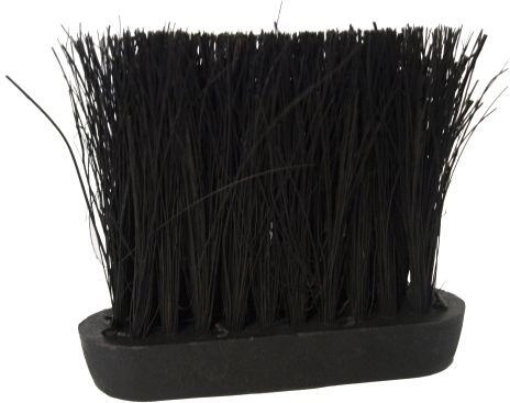 Spazzola per caminetto con fibra di cocco, nera