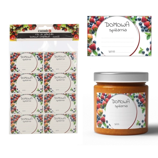 Set di 24 etichette adesive per conserve – frutta
