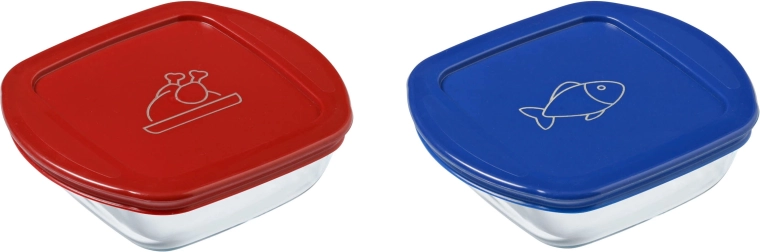 Set di contenitori quadrati in vetro PYREX 2 pz 0,3 l