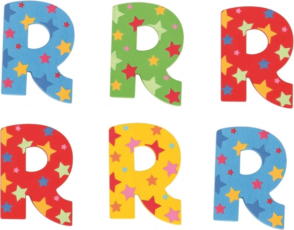 Lesena črka Zvezdica R Bigjigs Toys