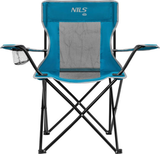 Fauteuil de camping pliant NILS Camp NC3302 bleu-gris