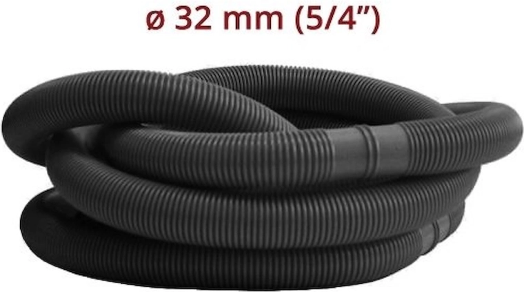 Pool hose sold by the meter 32 mm (5/4") black – 1 m