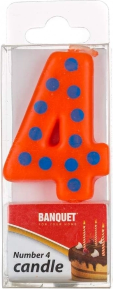 Candela di compleanno numero 4 MY PARTY