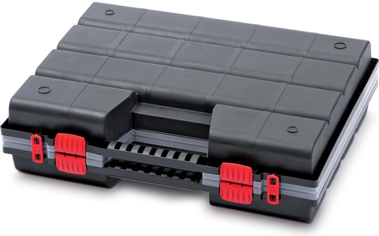 NOR DUO plastic organizer with connected boxes and adjustable compartments