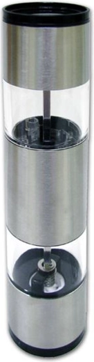 TORO Mechanical Salt and Pepper Grinder, double-sided, stainless steel/plastic, 22 cm