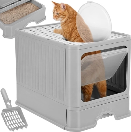 Fedett macskaalom fiókkal és lapáttal Purlov 50 × 36 × 38 cm