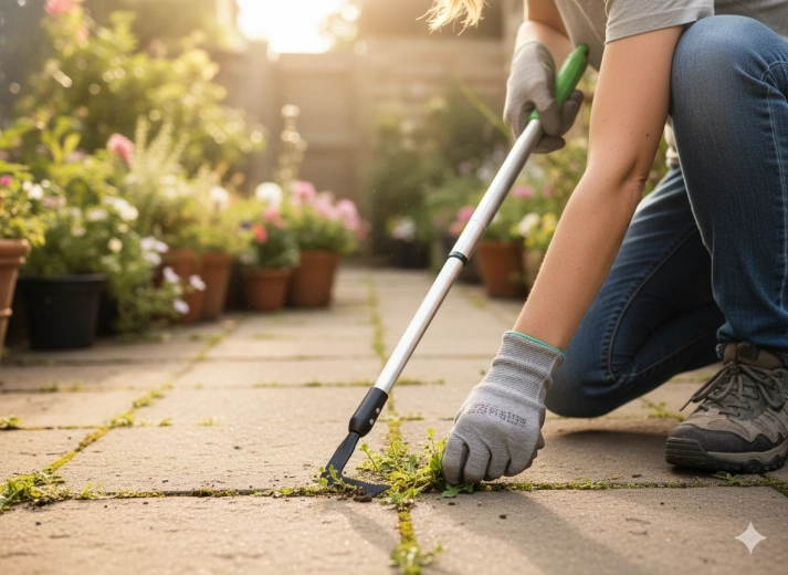 Grattoir télescopique pour mauvaises herbes 71,5–106,5 cm