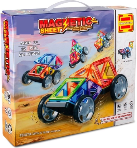 Magnetic Building Set Magnetic Sheet – 32 Pieces