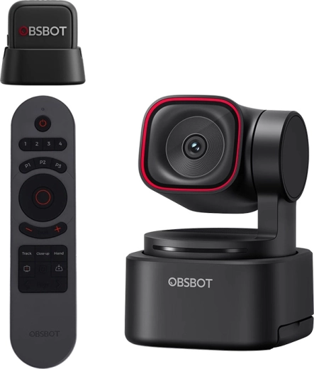 OBSBOT Tiny 3 Lite Webcam with Remote Control and Microphone
