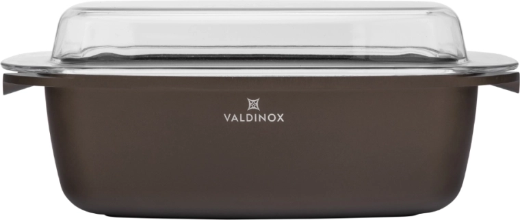 Valdinox Aurum plat à rôtir rectangulaire avec couvercle 32 × 21 cm, 5,7 l