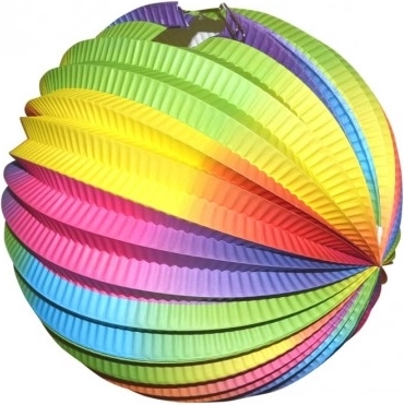 Lampion Boule Arc-en-ciel 25 cm