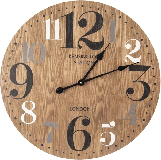 Orologio da parete effetto legno marrone 60 cm