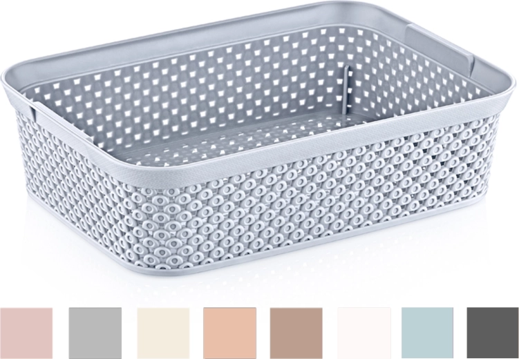 Plastic Tray Diamond L with perforation 24 × 35.5 × 7 cm