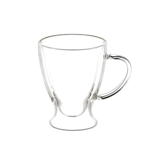 Ensemble de 2 verres à latte à double paroi avec anse 300 ml