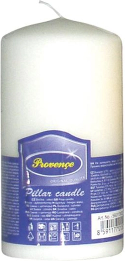 Paraffinlys cylinder hvid 6,3 × 12,5 cm