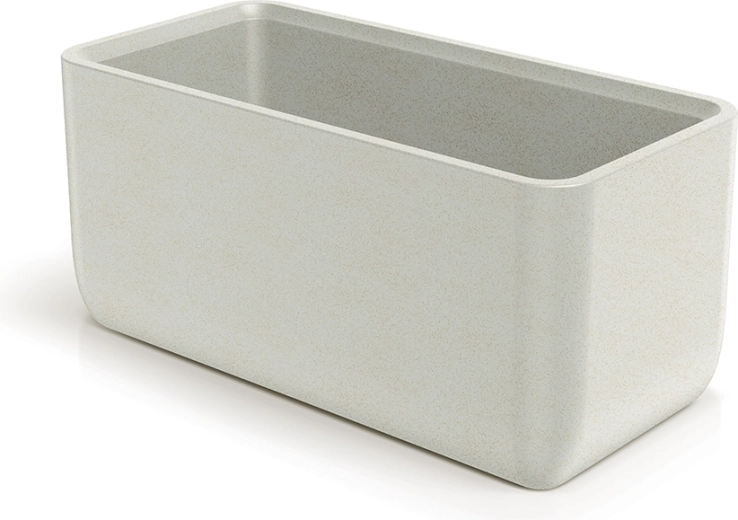 Fioriera MOLTA CASE 80 cm – cassetta rettangolare in plastica color sabbia