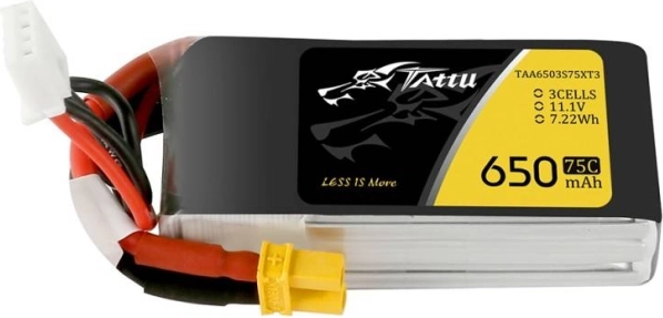 Tattu LiPo batteria 650mAh 11,1V 3S 75C