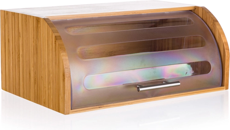 BRILLANTE Bread Box made of bamboo with transparent lid 40.5 × 27 × 17 cm