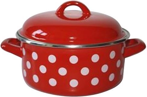 Casseruola con coperchio 16 cm 1,5 l pois rossi METALAC