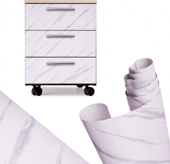 Pellicola autoadesiva marmo bianco Jazz 1,22 × 50 m