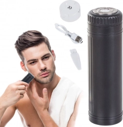 Travel electric shaver for face and body, waterproof and rechargeable
