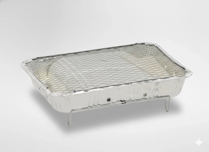 Barbecue jetable en aluminium au charbon de bois 31 × 24 × 5 cm