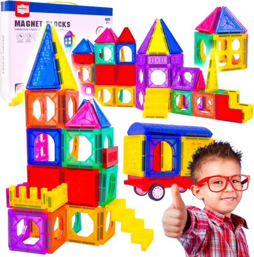Magnetic 3D Building Set – 110 Pieces