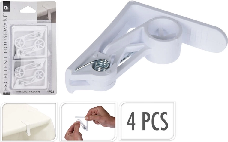 Dugklemme i plast 62 × 62 mm, 4 stk.