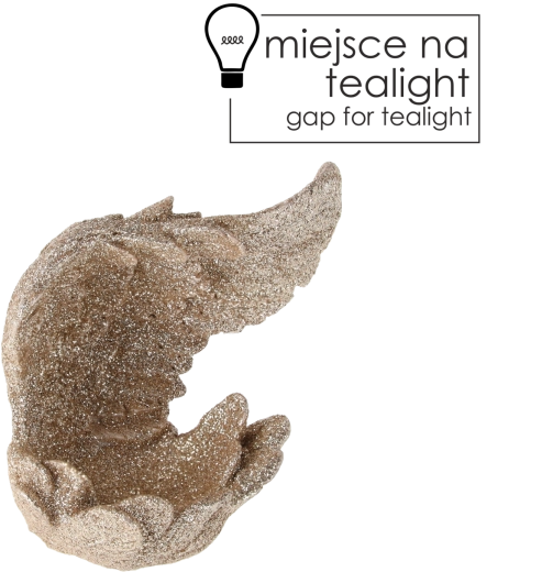 Teelichthalter Flügel – weiße Keramikdekoration