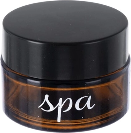 Pot cosmétique Spa en verre ambré 20 ml avec couvercle en plastique