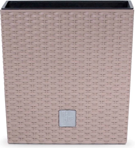 Cache-pot Rato Low avec insert 32 cm – mocca