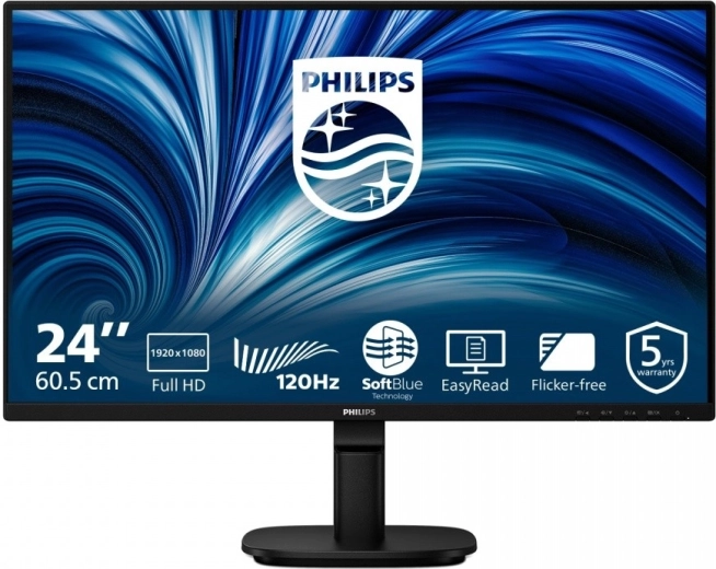 23.8" IPS Monitor 120 Hz with HDMI, DisplayPort, VGA and Speakers