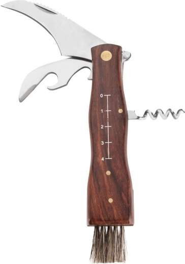 Gobaški nož iz nerjavečega jekla z lesenim ročajem