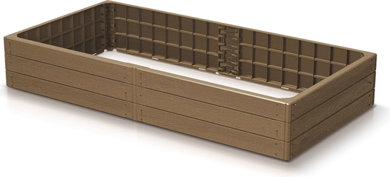 Carré potager surélevé Base Woody Eco Wood 149 cm – brun naturel