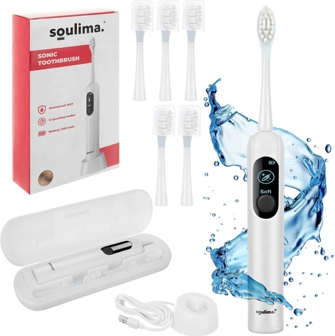 SOULIMA sonic electric toothbrush in white with display