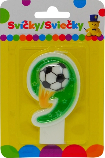 Birthday candle with ball – number 9